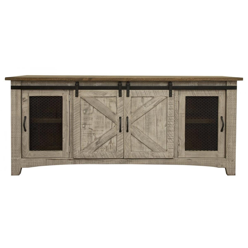 International Furniture Direct Pueblo Gray TV Stand IFD3401STN80 IMAGE 1