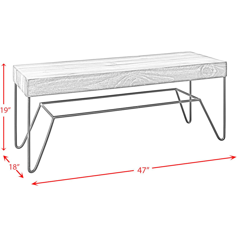 Elements International Cruz Bench MDCZ100BN IMAGE 8